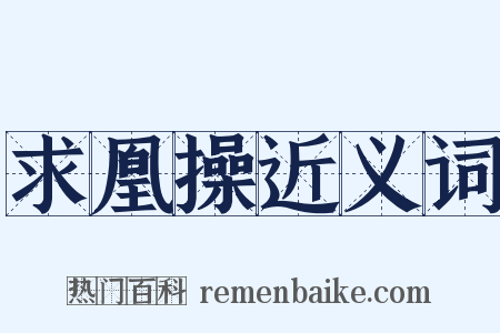 求凰操近义词是什么意思的图片